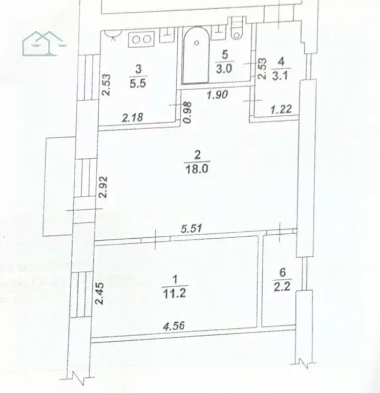 2-к кв. Воронежская область, Воронеж ул. 25 Октября, 45 (45.0 м) - Фото 1
