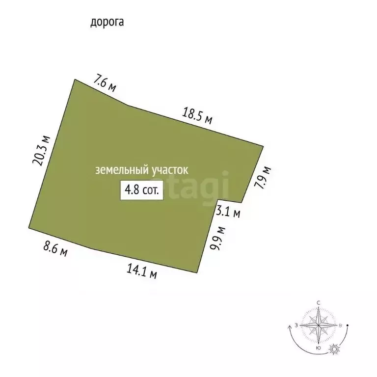 Участок в Москва № 95 кв-л, 32 (4.84 сот.) - Фото 1