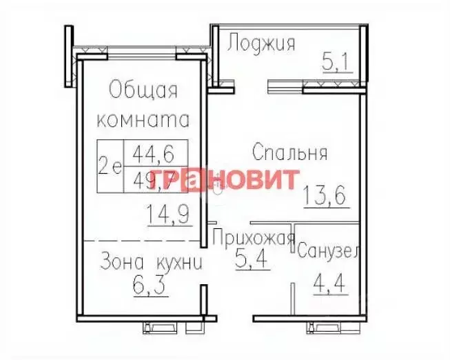 2-к кв. Новосибирская область, Новосибирский район, Мичуринский ... - Фото 1