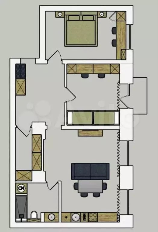 3-к. квартира, 74 м, 4/5 эт. - Фото 0