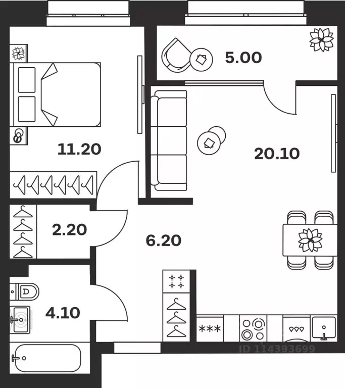 1-к кв. Тульская область, Тула ул. Михеева, 9А (48.8 м) - Фото 1
