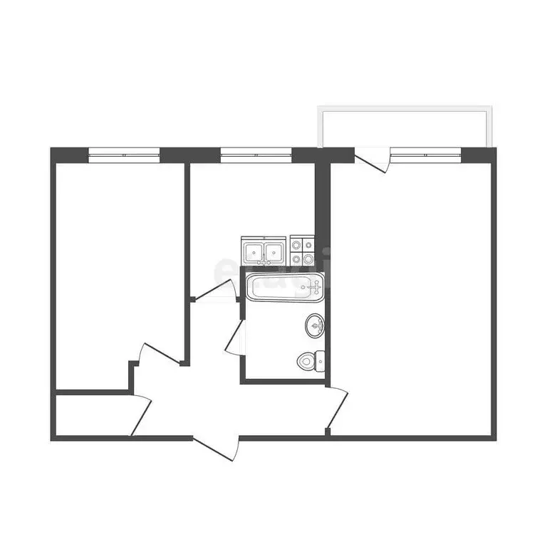 2-комнатная квартира: Петропавловск-Камчатский, улица Пономарёва, 6 ... - Фото 1