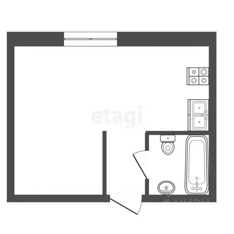 Студия Московская область, Серпухов Российская ул., 40а (23.3 м) - Фото 1