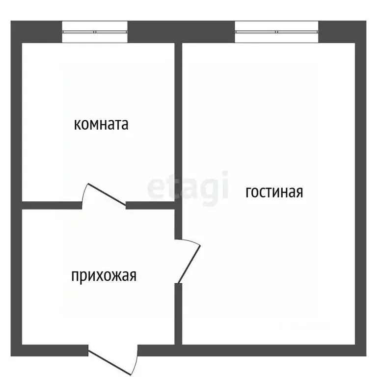 Комната Тюменская область, Тобольск Южный мкр, 3 (27.2 м) - Фото 2