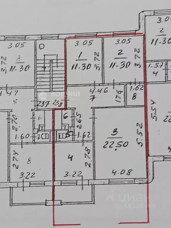 3-к кв. чувашия, чебоксары ул. константина иванова, 81 (72.6 м) - Фото 1