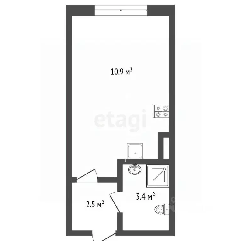 Студия Ярославская область, Ярославль ул. Лескова, 44 (19.7 м) - Фото 1