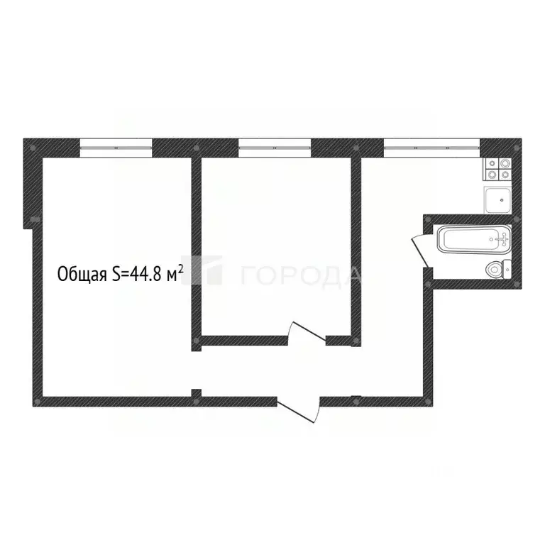 2-к кв. Алтайский край, Барнаул Новосиликатный мкр, ул. Суворова, 12к2 ... - Фото 2