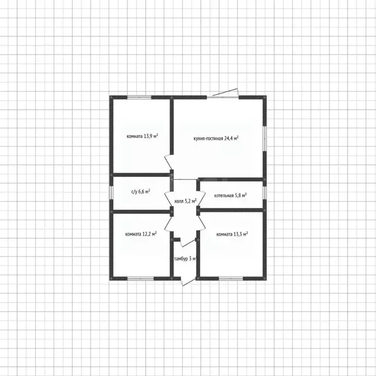 Дом в Краснодарский край, Белореченск пер. Бирюсинка (107 м) - Фото 2