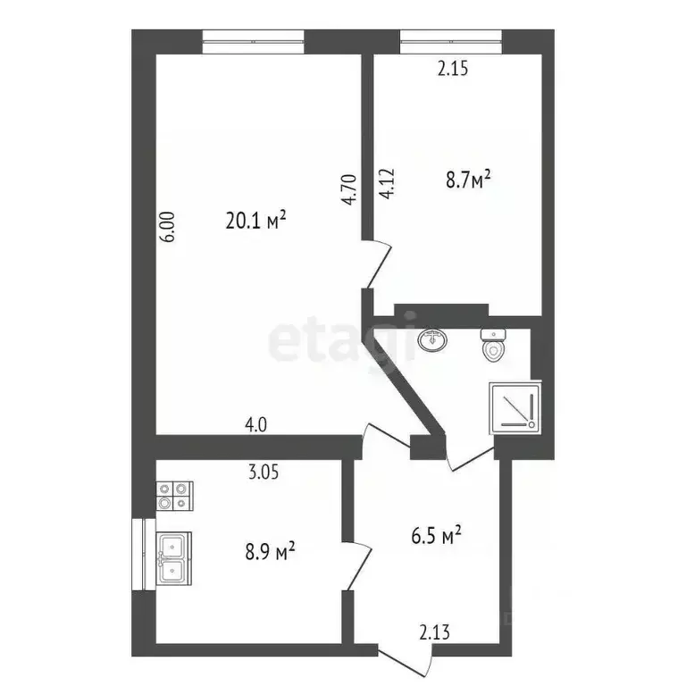 2-к кв. Крым, Ялта ш. Южнобережное, 32 (47.0 м) - Фото 1