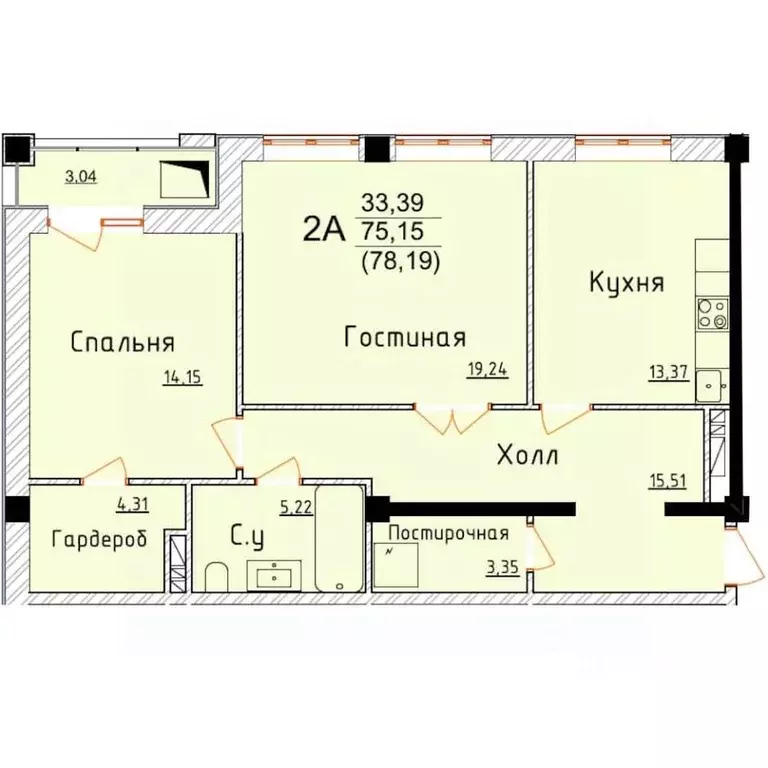 2-к кв. Дагестан, Дербент ул. Графа Воронцова, 78скА-3 (78.19 м) - Фото 0