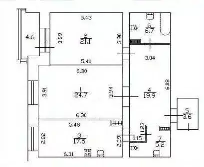 2-к кв. Санкт-Петербург ул. Бадаева, 6к1 (98.7 м) - Фото 1