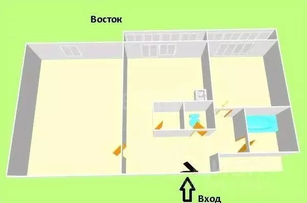 2-к кв. Сахалинская область, Южно-Сахалинск Ново-Александровск п/р, ... - Фото 2