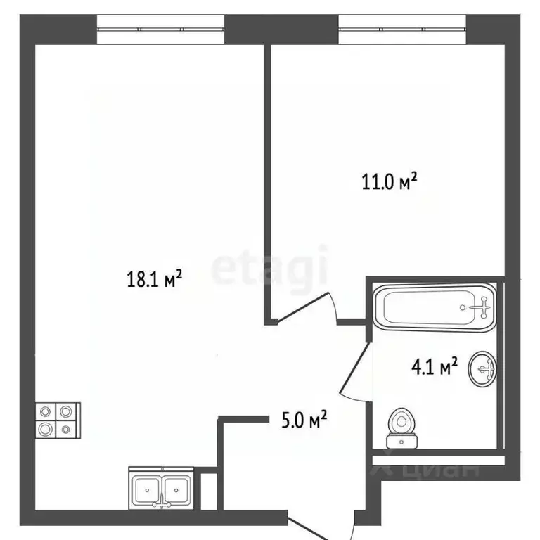 1-к кв. Московская область, Балашиха ул. Реутовская, 12 (38.2 м) - Фото 0