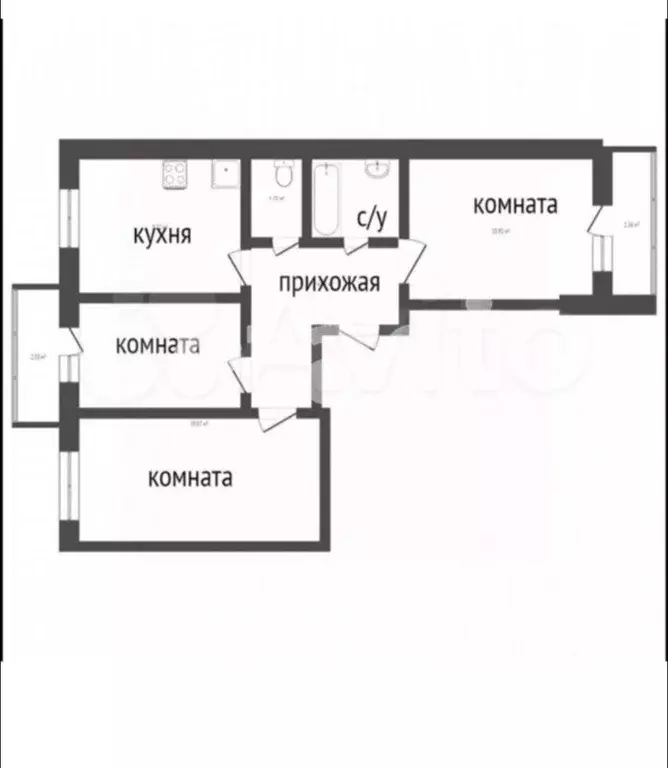 3-к кв. Белгородская область, Белгородский район, Дубовское с/пос, ... - Фото 1