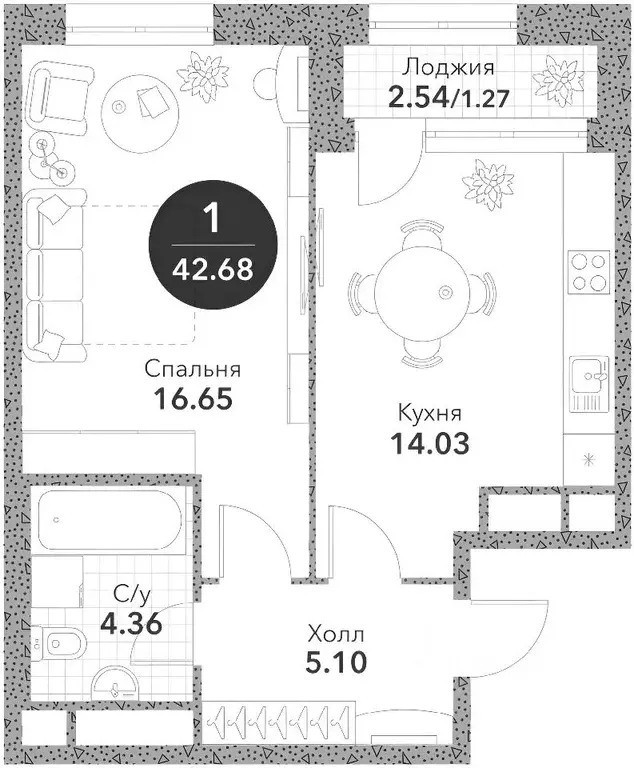 1-к кв. Москва Новоалексеевская ул., 16к2 (43.0 м) - Фото 1