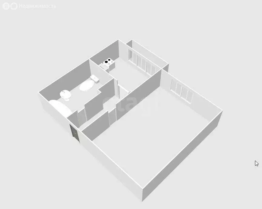 1-комнатная квартира: Южно-Сахалинск, Больничная улица, 55А/1 (32.6 м) - Фото 1