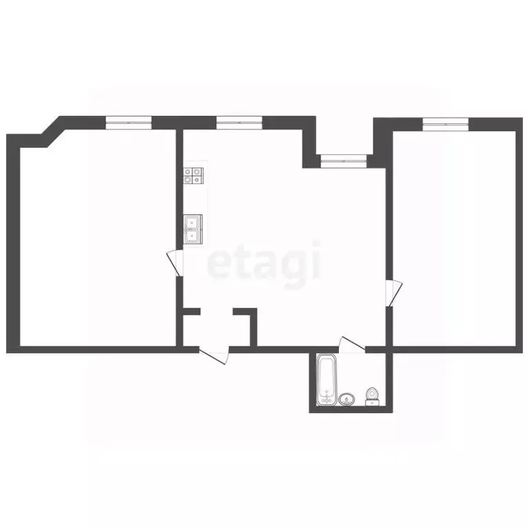2-к кв. Тюменская область, Тюмень ул. Осипенко, 63 (64.9 м) - Фото 2