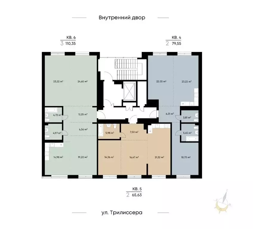 3-к кв. Иркутская область, Иркутск ул. Лебедева-Кумача (110.35 м) - Фото 1