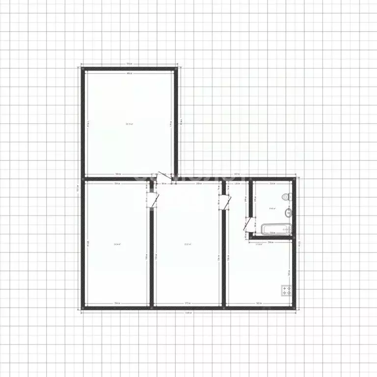 3-к кв. Липецкая область, Грязи ул. Правды, 45 (58.4 м) - Фото 2