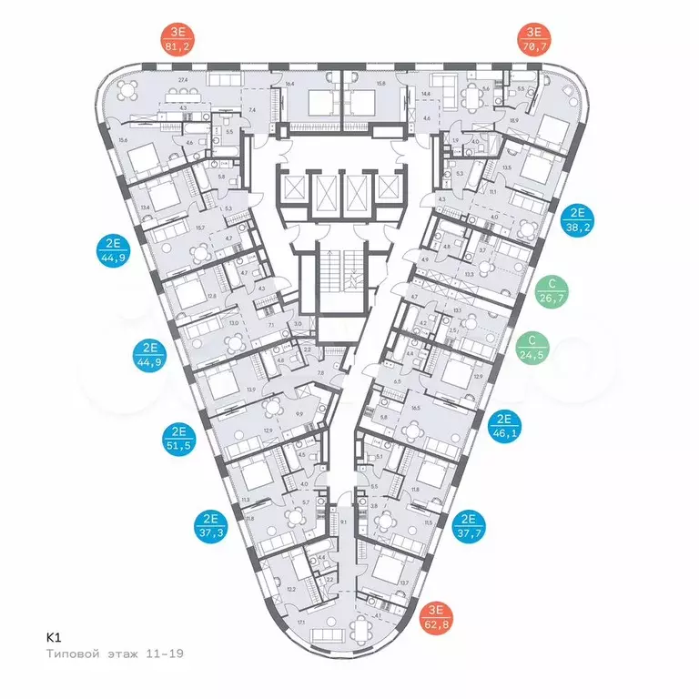 Квартира-студия, 25 м, 16/31 эт. - Фото 1