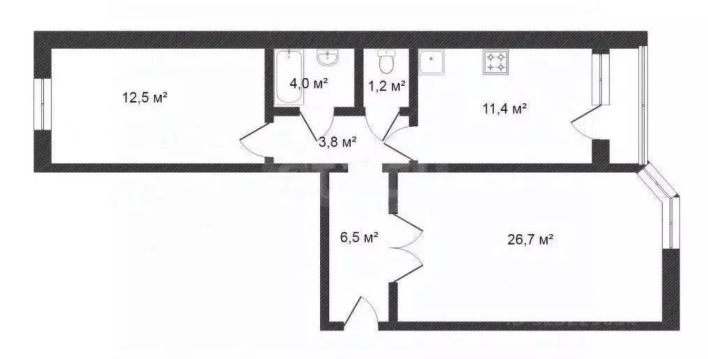 2-к кв. Московская область, Одинцово ул. Кутузовская, 31 (66.1 м) - Фото 1