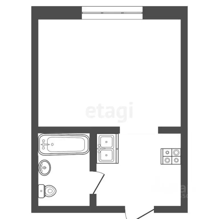 1-к кв. Костромская область, Кострома ул. Сутырина, 22 (18.7 м) - Фото 1