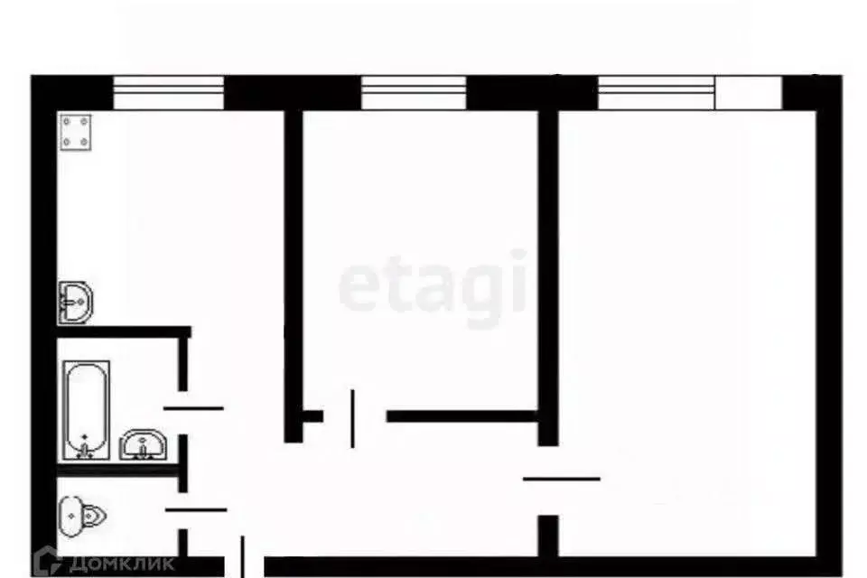 2-к кв. Смоленская область, Смоленск ул. Кирова, 25Б (47.6 м) - Фото 2