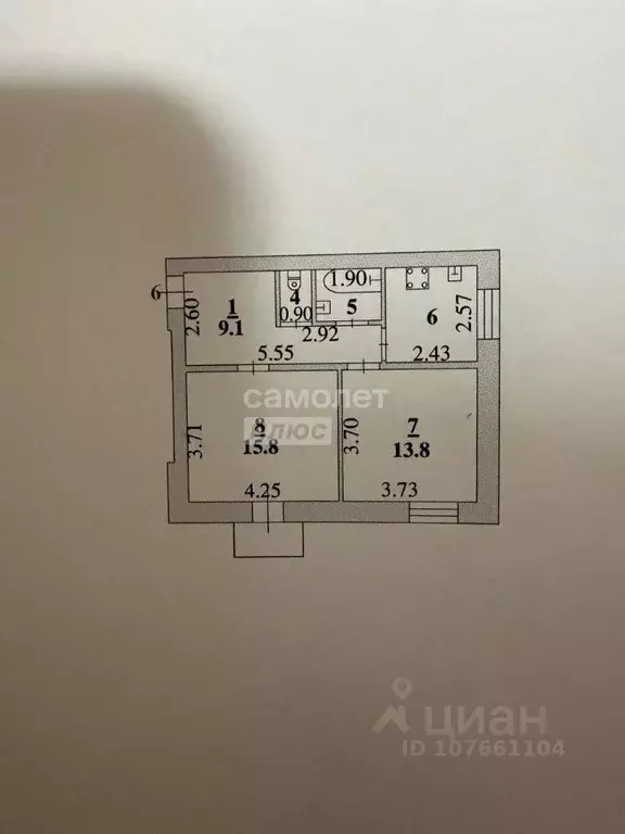 2-к кв. Липецкая область, Липецк ул. Ленина, 45 (49.0 м) - Фото 2