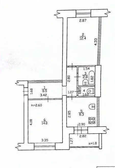 2-к кв. Брянская область, Брянск ул. 3 Июля, 30 (49.2 м) - Фото 2