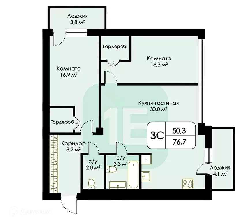 Продаётся 3-к квартира, 76.7 м - Фото 1