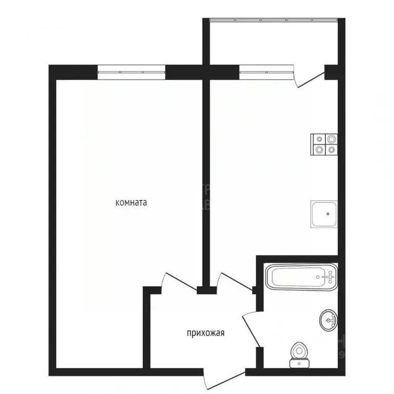 1-к кв. Тюменская область, Тюмень Микрорайон мыс, ул. Маршала ... - Фото 2