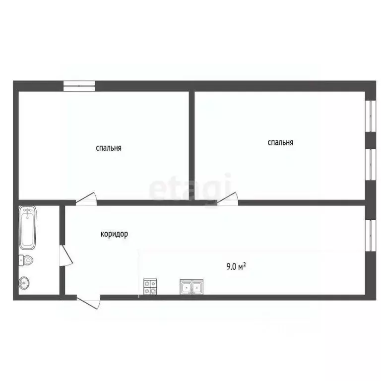 2-к кв. Тамбовская область, Тамбов ул. Карла Маркса, 148 (43.8 м) - Фото 0
