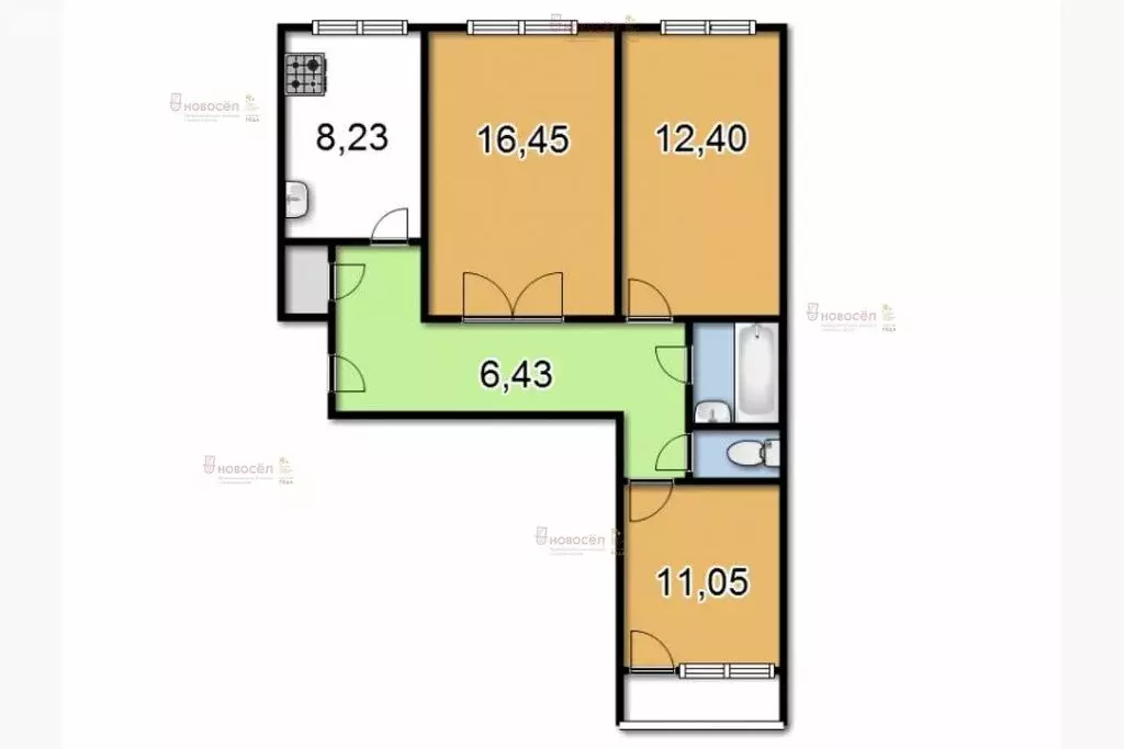 3-комнатная квартира: Екатеринбург, улица Черепанова, 12 (64 м) - Фото 0