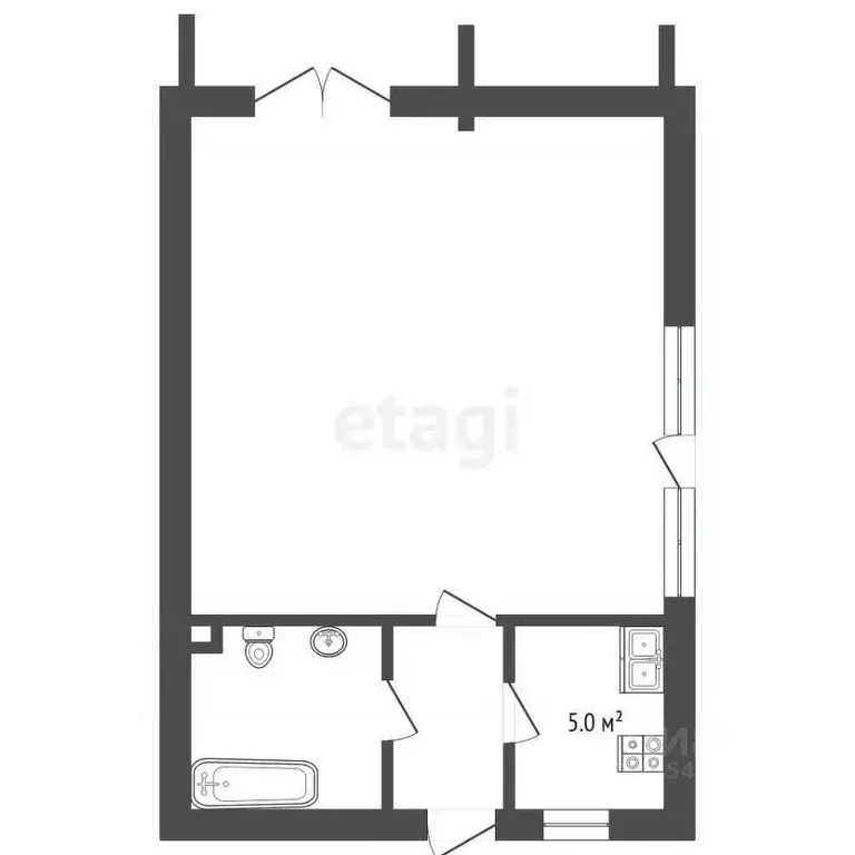 1-к кв. Крым, Ялта ул. Красноармейская, 34 (30.0 м) - Фото 2