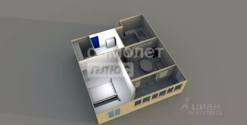 1-к кв. Московская область, Подольск городской округ, д. Бородино ш. ... - Фото 2