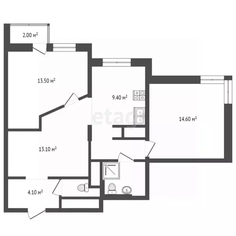 2-к кв. Московская область, Балашиха Железнодорожный мкр, ул. ... - Фото 2