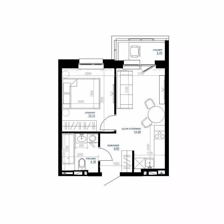 2-комнатная квартира: Владивосток, Ленинский район, жилой комплекс ... - Фото 1