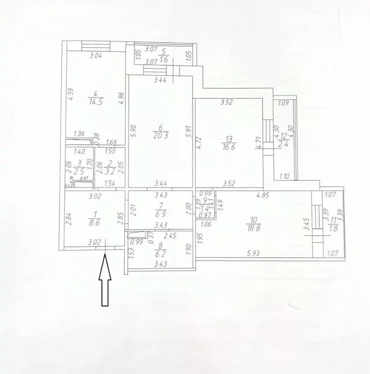 3-к кв. Татарстан, Казань ул. Дубравная, 38А (105.0 м) - Фото 1