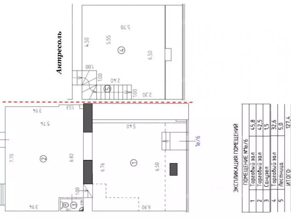 Торговая площадь в Москва Ленинский просп., 82/2 (124 м) - Фото 2