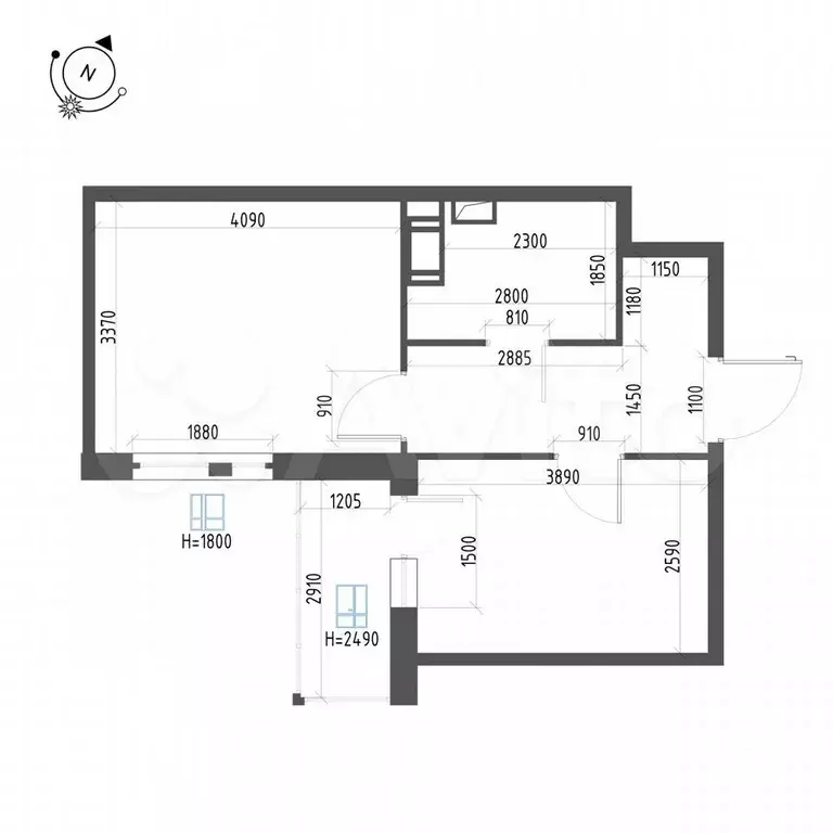 1-к. квартира, 37,5 м, 11/12 эт. - Фото 1