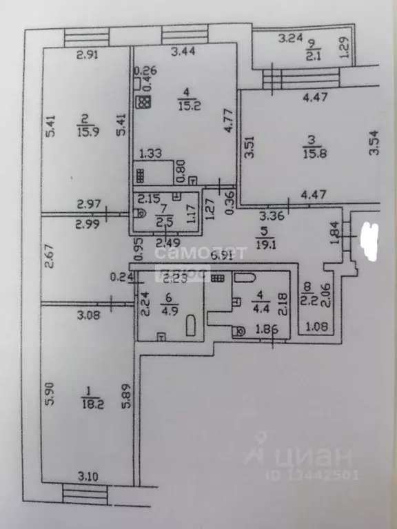 3-к кв. Татарстан, Нижнекамск просп. Химиков, 90 (95.9 м) - Фото 2