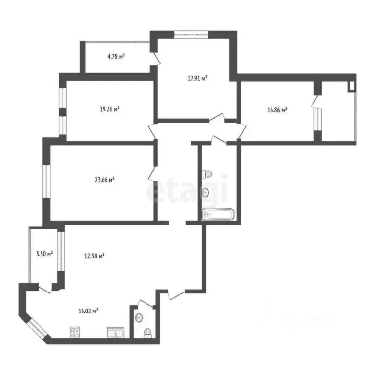 4-к кв. Тюменская область, Тюмень ул. Герцена, 45 (145.0 м) - Фото 2