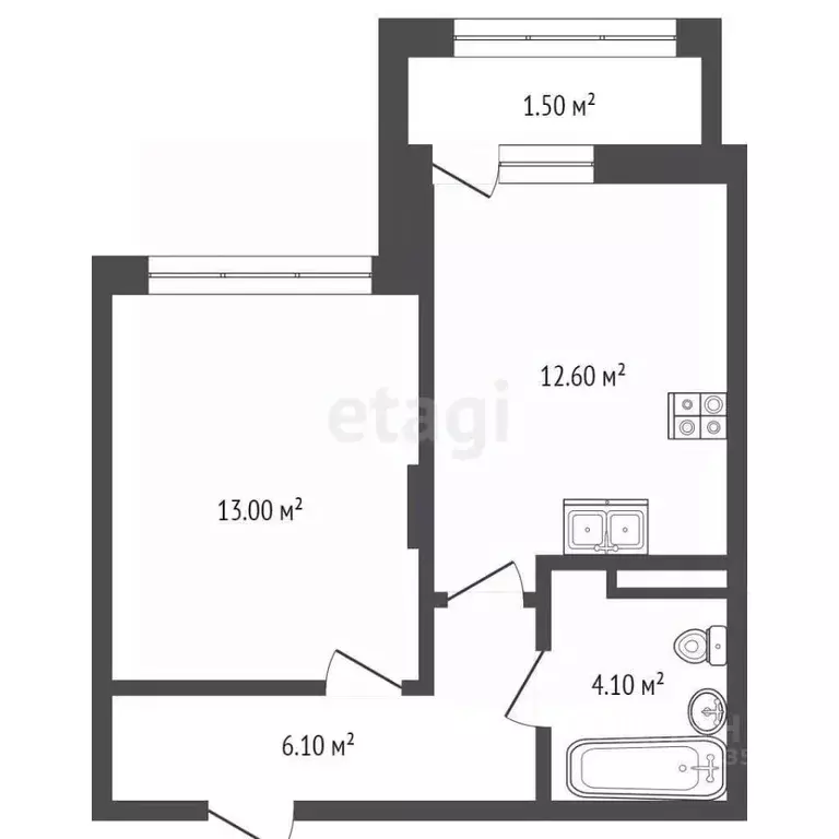 2-к кв. Москва Сосенское поселение, № 191 кв-л,  (37.3 м) - Фото 0