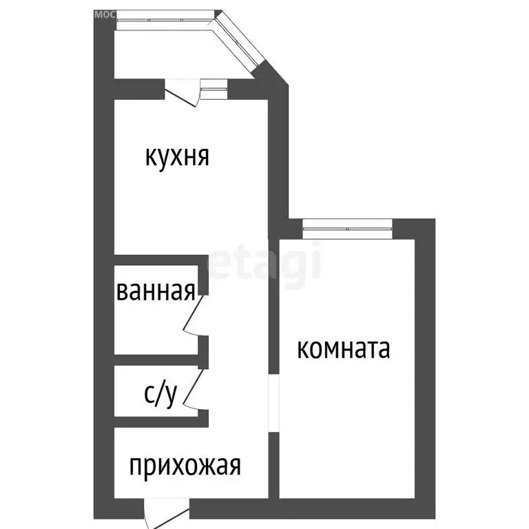 1-комнатная квартира: Воронеж, улица Перевёрткина, 1/8 (48 м) - Фото 1
