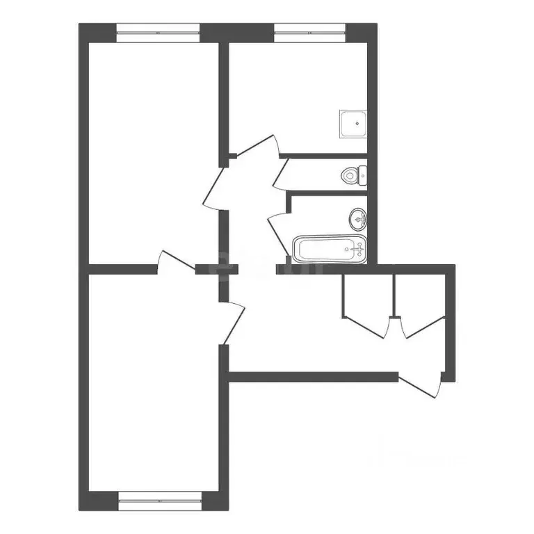 2-к кв. Красноярский край, Красноярск ул. Диктатуры пролетариата, 5 ... - Фото 1