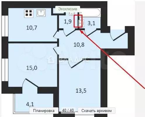 2-к. квартира, 55 м, 13/24 эт. - Фото 0