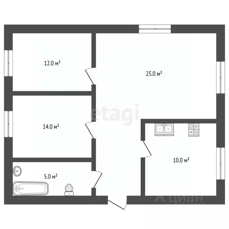 Дом в Башкортостан, Стерлитамак ул. 7 Ноября (66 м) - Фото 1