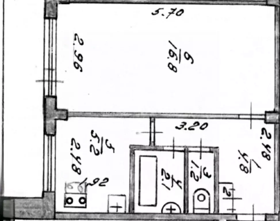 1-к кв. Архангельская область, Архангельск проезд Приорова, 1 (31.0 м) - Фото 2