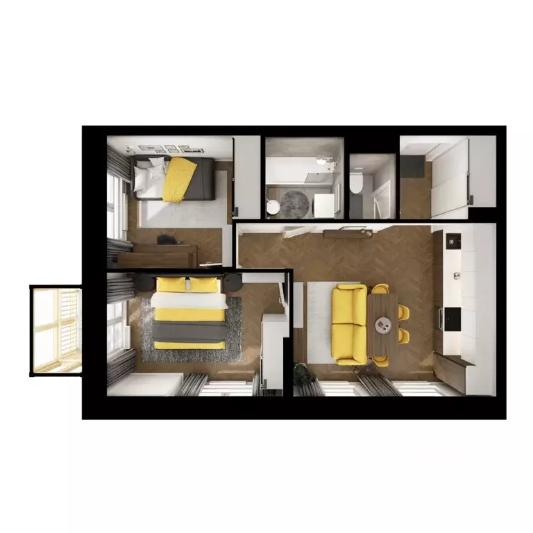 2-к кв. Нижегородская область, Нижний Новгород д. Утечино, Савин Парк ... - Фото 2