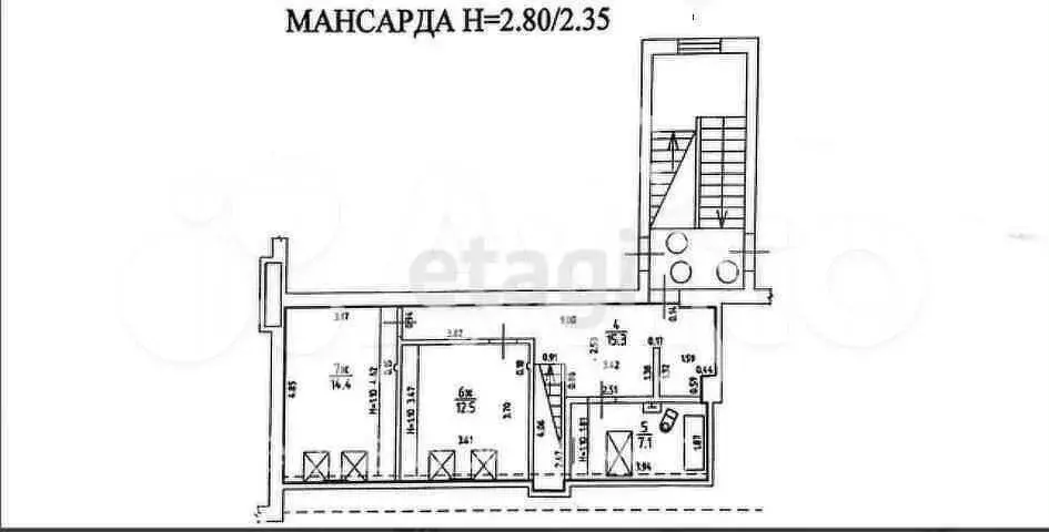 3-к. квартира, 106,2 м, 3/3 эт. - Фото 1